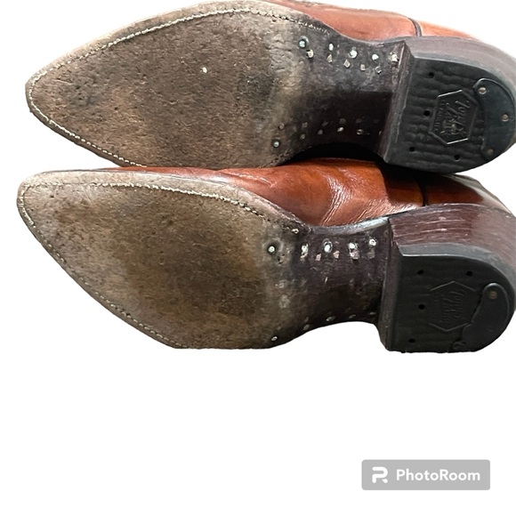 Tony lama 7224 leather cowboy cowgirl western boots. Size 4.5 C (wide) - Picture 5 of 10